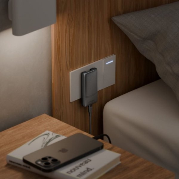 Ładowarka sieciowa Energea TravelWorld   Edge 65W 2xUSB-C PD/PPS/QC3.0 (US/UK/EU) grafitowy