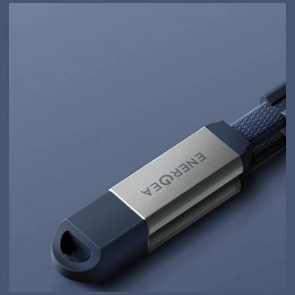 Kabel Energea Sheath Travel 2w1 USB-C do USB-C/USB-A 480Mbps 60W 1.2m niebieski