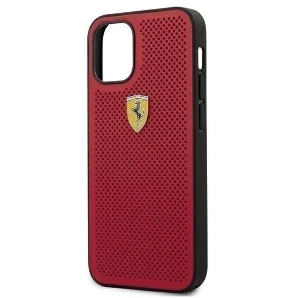 Ferrari FESPEHCP12SRE iPhone 12 mini  5,4&quot; czerwony/red hardcase On Track Perforated