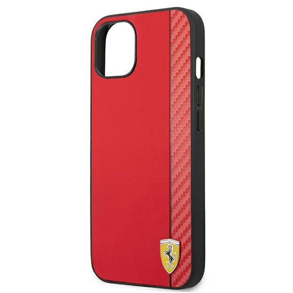 Ferrari FESAXHCP13SRE iPhone 13 mini 5,4&quot; czerwony/red hardcase On Track Carbon Stripe
