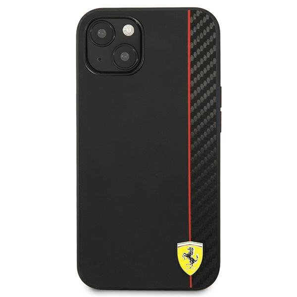 Ferrari FESAXHCP13SBK iPhone 13 mini 5,4&quot; czarny/black hardcase On Track Carbon Stripe