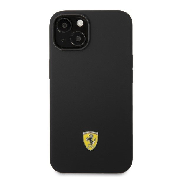 Ferrari FEHMSIP14MBK iPhone 14 Plus / 15 Plus 6.7&quot; czarny/black hardcase Silicone Metal Logo Magsafe