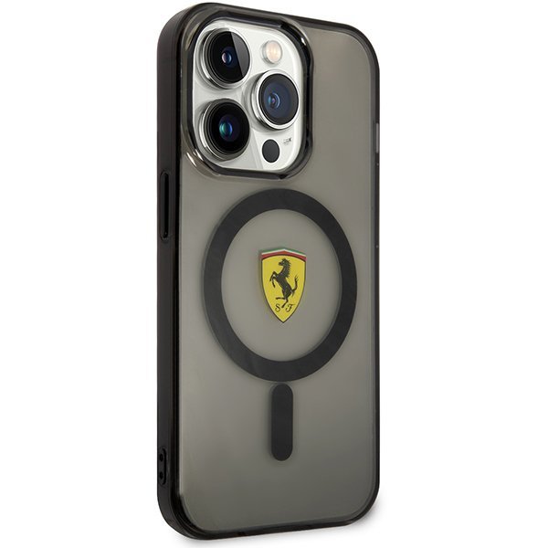 Ferrari FEHMP14LURKK iPhone 14 Pro 6,1&quot; czarny/black hardcase Translucent Magsafe