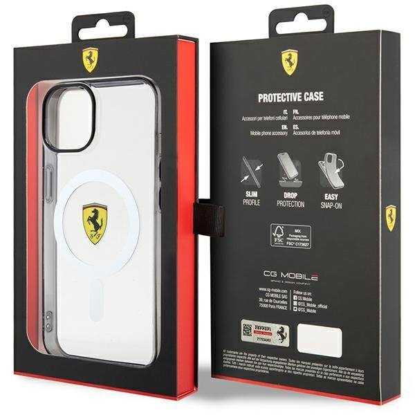 Ferrari FEHMP14SURKT iPhone 14 / 15 / 136.1&quot; przezroczysty/transparent hardcase Outline Magsafe