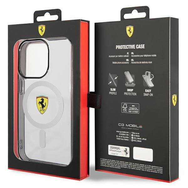 Ferrari FEHMP14LURKT iPhone 14 Pro 6,1&quot; przezroczysty/transparent hardcase Outline Magsafe
