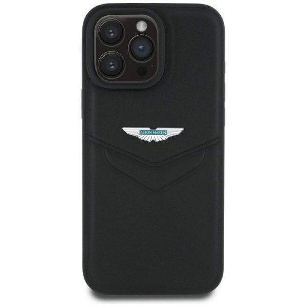 Etui Aston Martin HC Leather Victory     Design do iPhone 16 Pro Max czarny