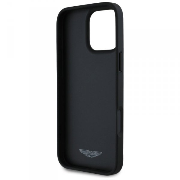 Etui Aston Martin HC Leather Victory     Design do iPhone 16 Pro Max czarny