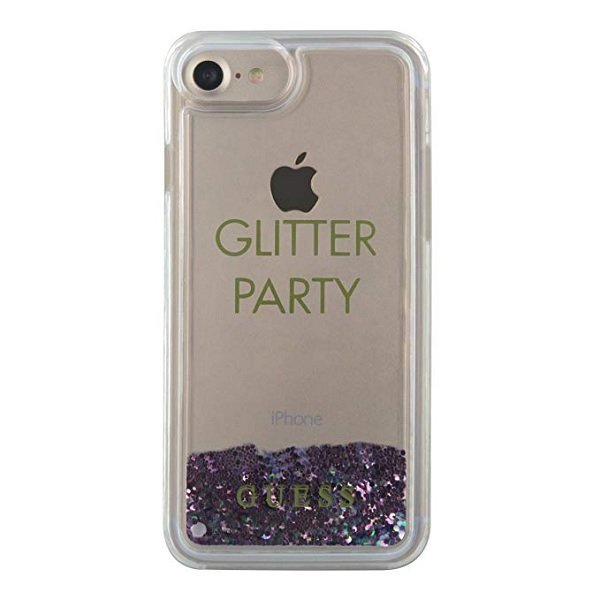 Guess GUHCP7GLUQPU iPhone 6/7/8/SE 2020 / SE 2022 fioletowy/purple hard case Liquid Glitter Party