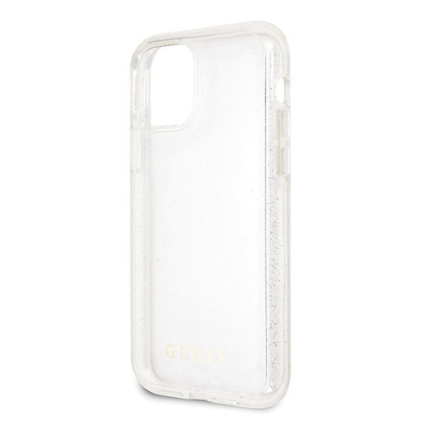 Guess GUHCN58PCGLSI iPhone 11 Prosrebrny/silver hard case Glitter