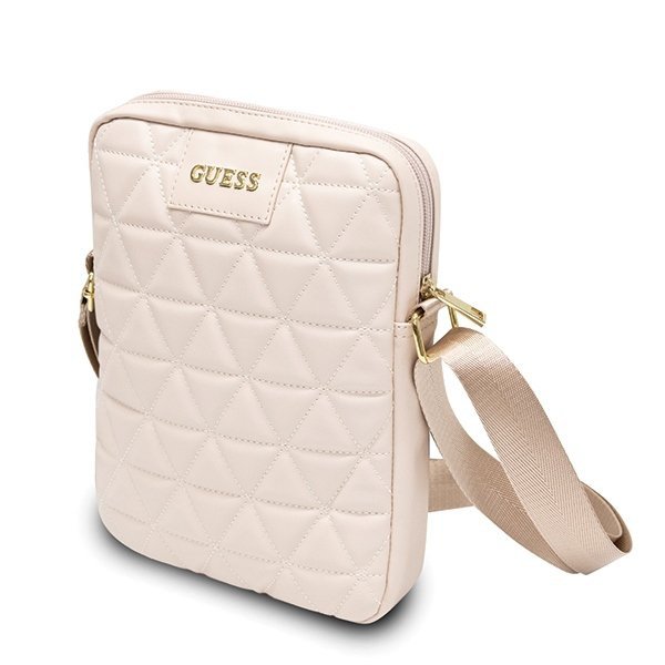 Guess Torba GUTB10QLPK 10&quot; różowa/pinkQuilted Tablet Bag