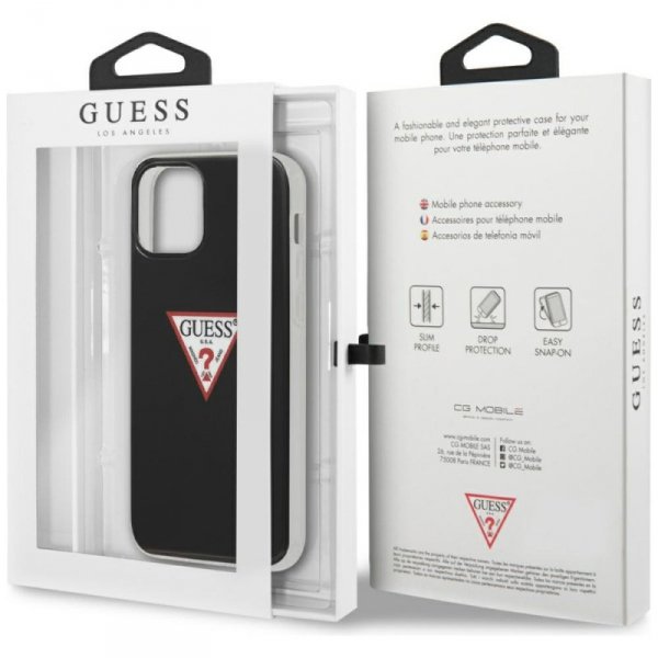 Guess GUHCP12MPCUCTLBK iPhone12/12 Pro 6,1&quot; czarny/black hardcase Triangle Collection