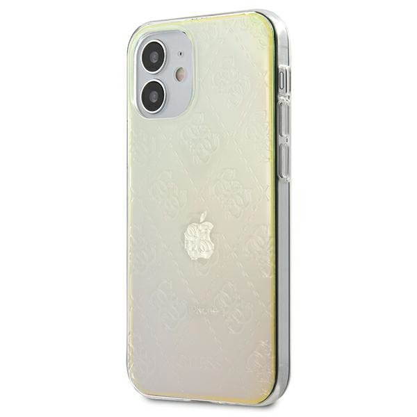 Guess GUHCP12S3D4GIRBL iPhone 12 mini 5,4&quot; opalowy/iridescent hardcase 4G 3D Pattern Collection