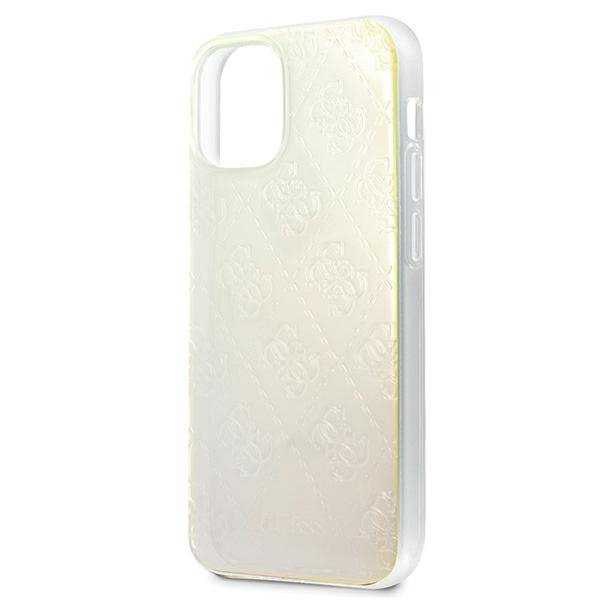 Guess GUHCP12S3D4GIRBL iPhone 12 mini 5,4&quot; opalowy/iridescent hardcase 4G 3D Pattern Collection