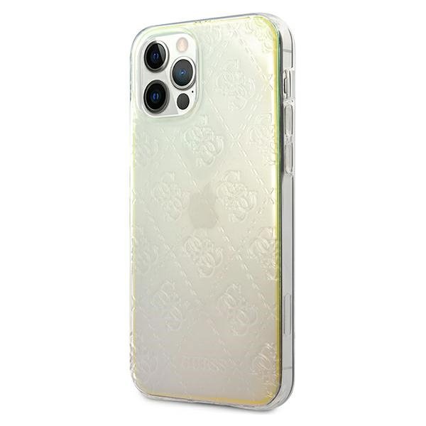 Guess GUHCP12M3D4GIRBL iPhone 12/12 Pro 6,1&quot; opalowy/iridescent hardcase 4G 3D Pattern Collection