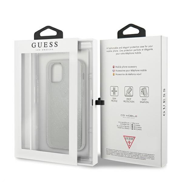 Guess GUHCP12S3D4GTR iPhone 12 mini5,4&quot; transparent hardcase 4G 3D Pattern Collection