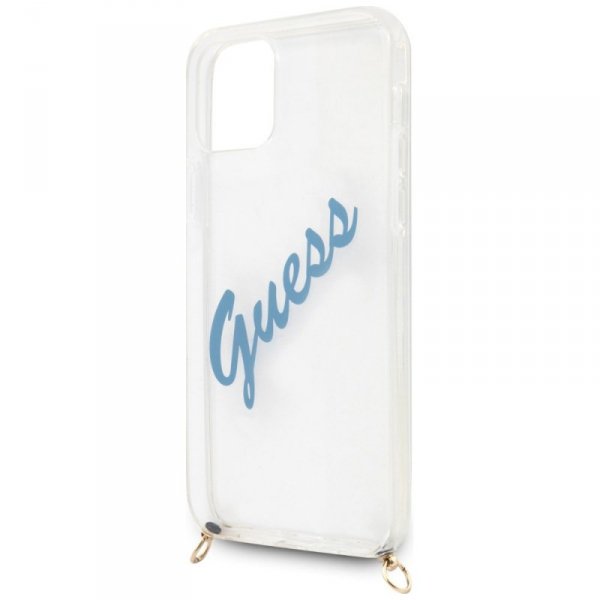 Guess GUHCP12LCRTVSBL iPhone 12 Pro Max 6,7&quot; niebieski/blue hardcase Script Vintage