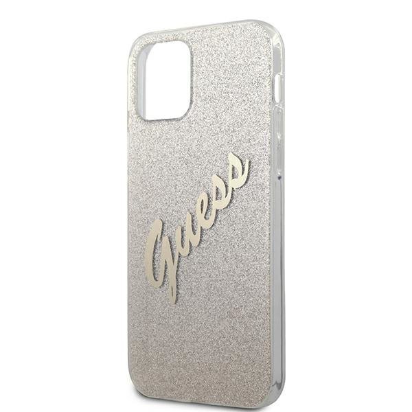 Guess GUHCP12MPCUGLSGO iPhone 12/12 Pro6,1&quot; złoty/gold hardcase Glitter Gradient Script