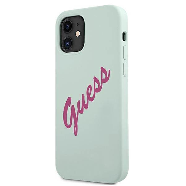 Guess GUHCP12SLSVSBF iPhone 12 mini5,4&quot; niebieski fuksja/blue fuschia hardcase Silicone Vintage