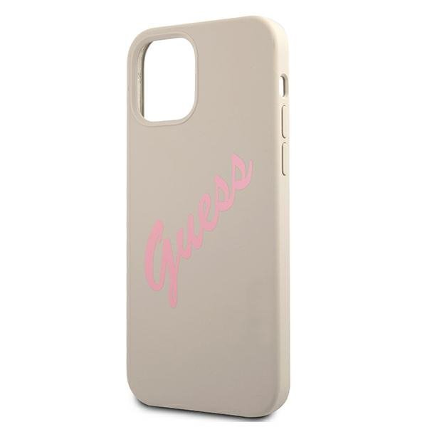 Guess GUHCP12LLSVSGP iPhone 12 Pro Max6,7&quot; szaro różowy/grey pink hardcase Silicone Vintage