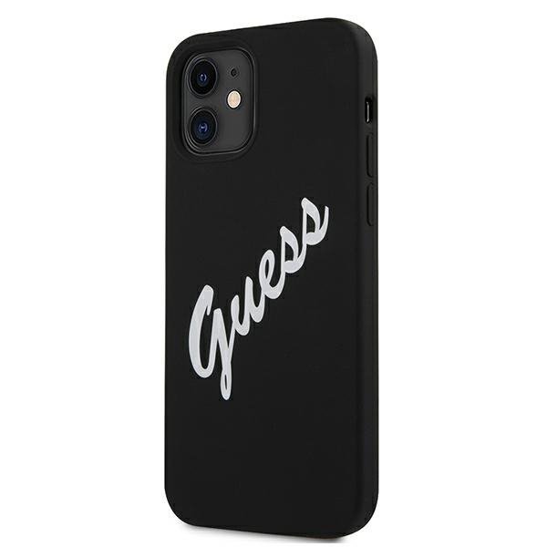 Guess GUHCP12SLSVSBW iPhone 12 mini5,4&quot; czarno biały/black white hardcase Silicone Vintage