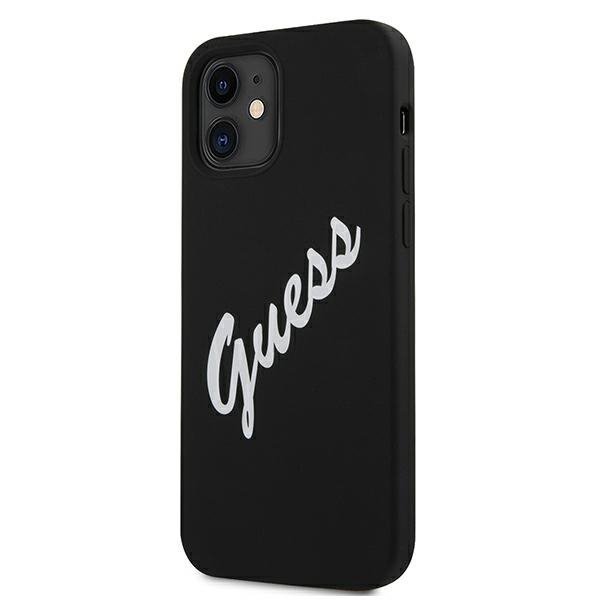 Guess GUHCP12SLSVSBW iPhone 12 mini 5,4&quot; czarno biały/black white hardcase Silicone Vintage