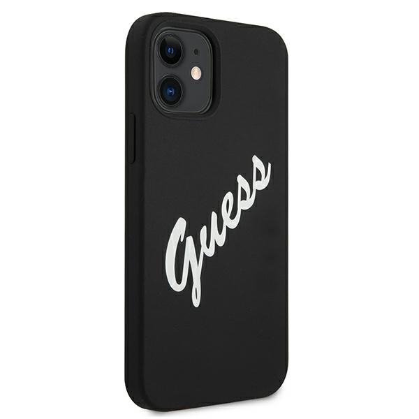 Guess GUHCP12SLSVSBW iPhone 12 mini5,4&quot; czarno biały/black white hardcase Silicone Vintage