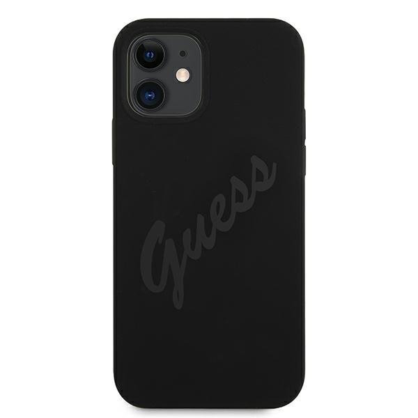 Guess GUHCP12SLSVSBK iPhone 12 mini5,4&quot; czarny/black hardcase Script Vintage