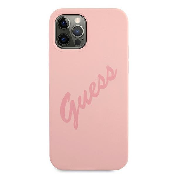 Guess GUHCP12LLSVSPI iPhone 12 Pro Max6,7&quot; różowy/pink hardcase Script Vintage