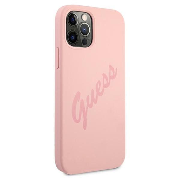 Guess GUHCP12LLSVSPI iPhone 12 Pro Max6,7&quot; różowy/pink hardcase Script Vintage