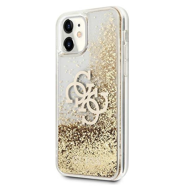Guess GUHCN61LG4GGO iPhone 11 6,1&quot; / Xrzłoty/gold hardcase 4G Big Liquid Glitter