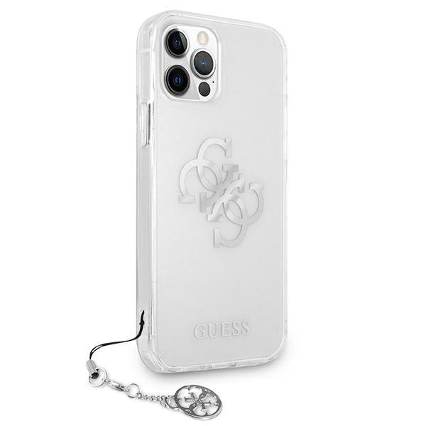 Guess GUHCP12LKS4GSI iPhone 12 Pro Max 6,7&quot; Transparent hardcase 4G Silver Charms Collection