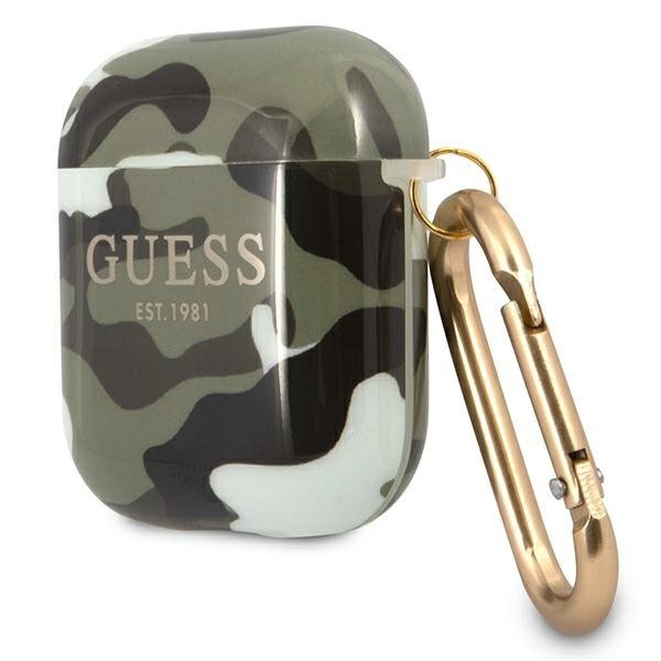 Guess GUA2UCAMA AirPods 1/2 coverzielony/khaki Camo Collection