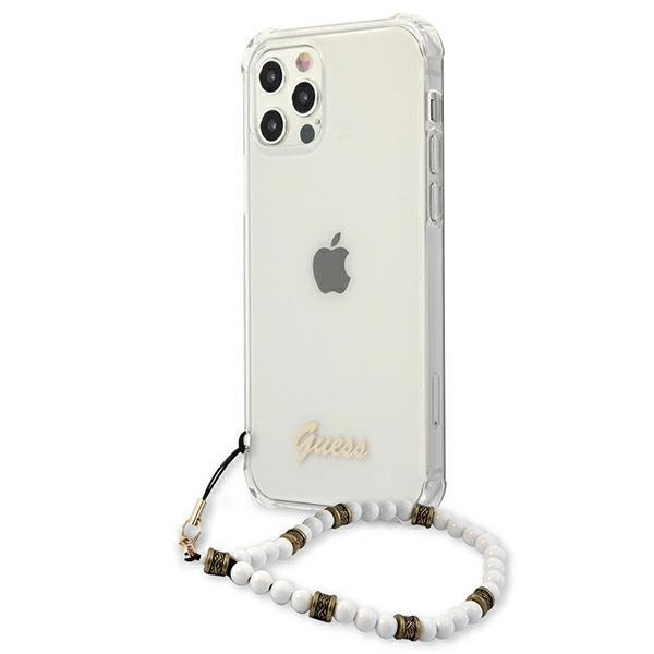 Guess GUHCP12LKPSWH iPhone 12 Pro Max 6,7&quot; Transparent hardcase White Pearl