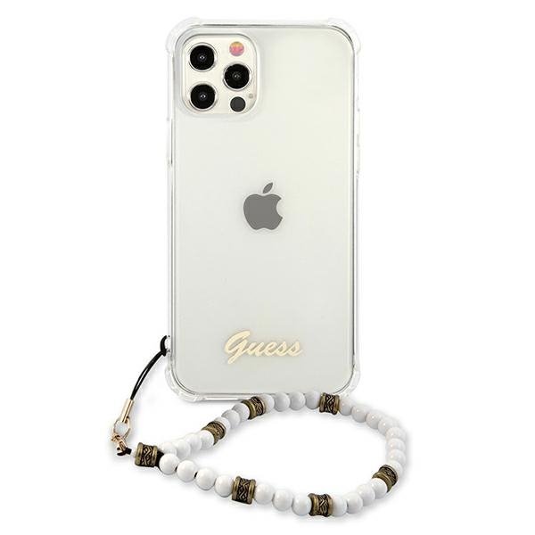 Guess GUHCP12LKPSWH iPhone 12 Pro Max6,7&quot; Transparent hardcase White Pearl