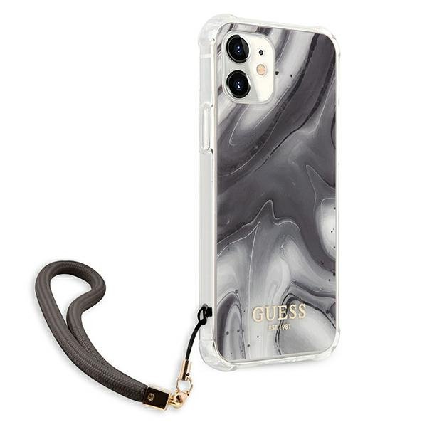 Guess GUHCP12SKSMAGR iPhone 12 mini 5,4&quot; szary/grey hardcase Marble Collection