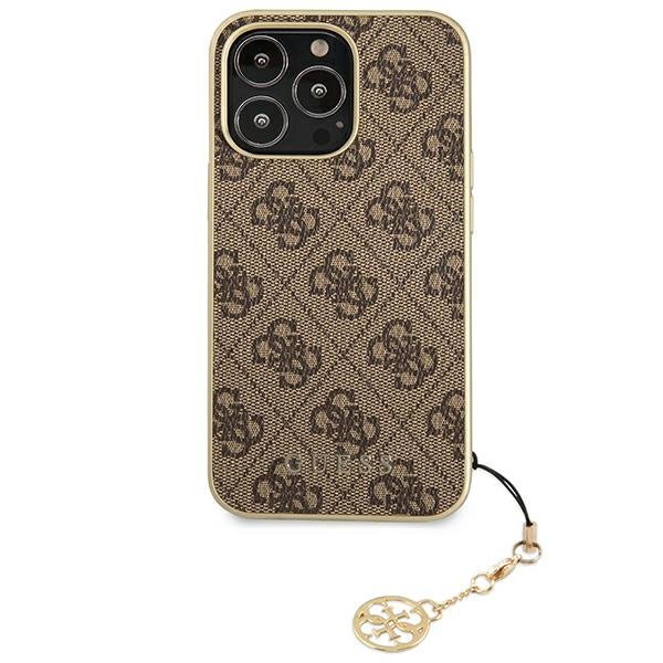 Guess GUHCP13XGF4GBR iPhone 13 Pro Max 6,7&quot; brązowy/brown hardcase 4G Charms Collection