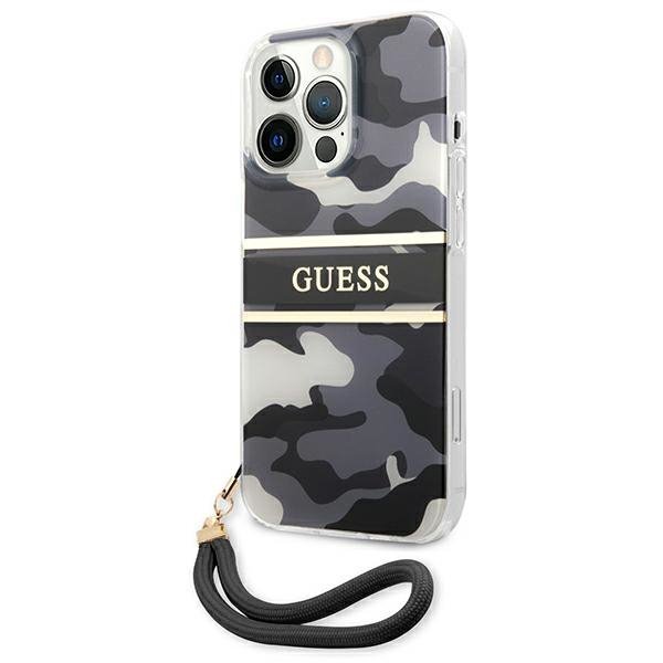 Guess GUHCP13XKCABBK iPhone 13 Pro Max6,7&quot; czarny/black hardcase Camo Strap Collection