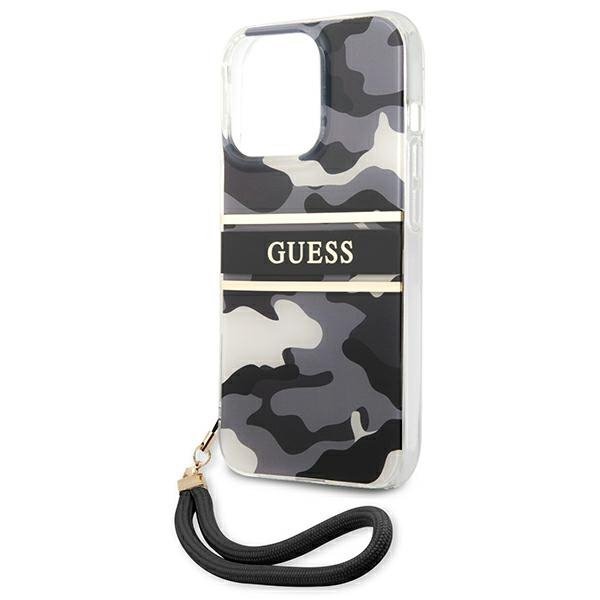 Guess GUHCP13XKCABBK iPhone 13 Pro Max6,7&quot; czarny/black hardcase Camo Strap Collection