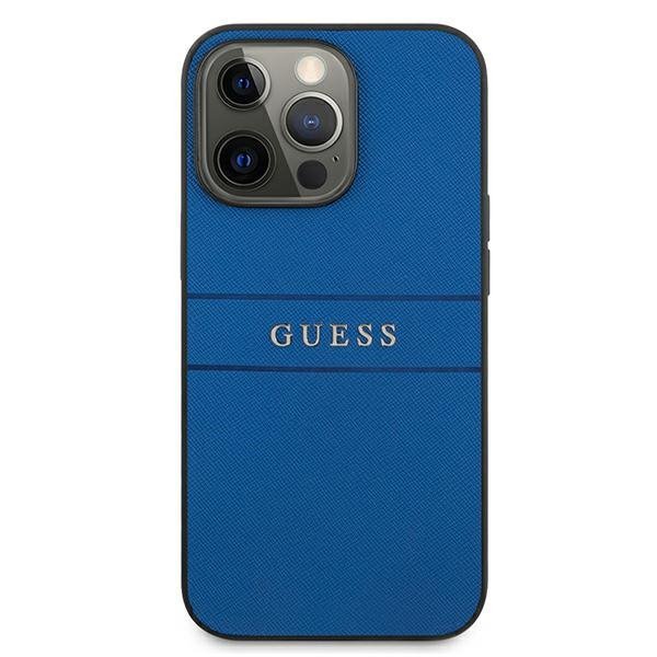 Guess GUHCP13LPSASBBL iPhone 13 Pro / 136,1&quot; niebieski/blue Saffiano Strap