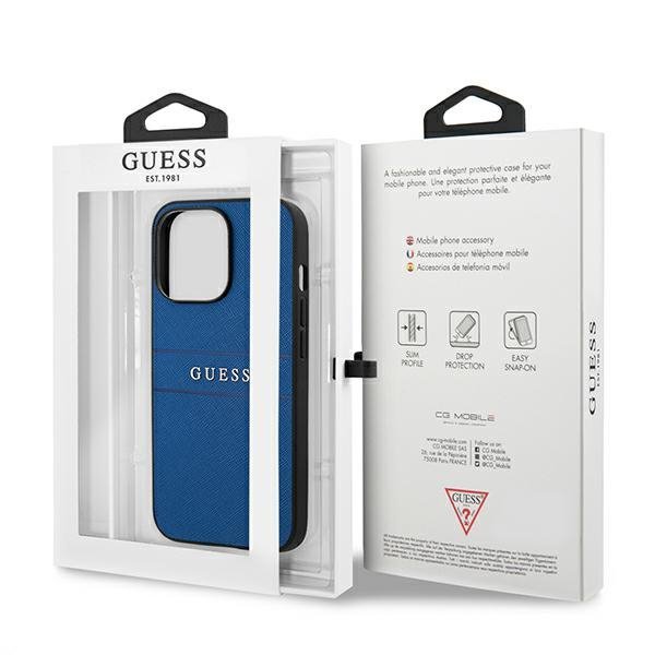 Guess GUHCP13XPSASBBL iPhone 13 Pro Max 6,7&quot; niebieski/blue Saffiano Strap