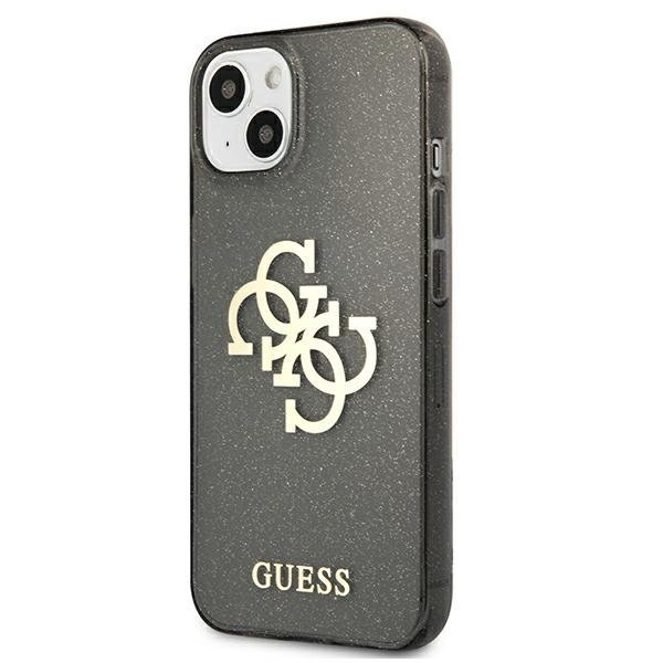 Guess GUHCP13SPCUGL4GBK iPhone 13 mini5,4&quot; czarny/black hard case Glitter 4G Big Logo