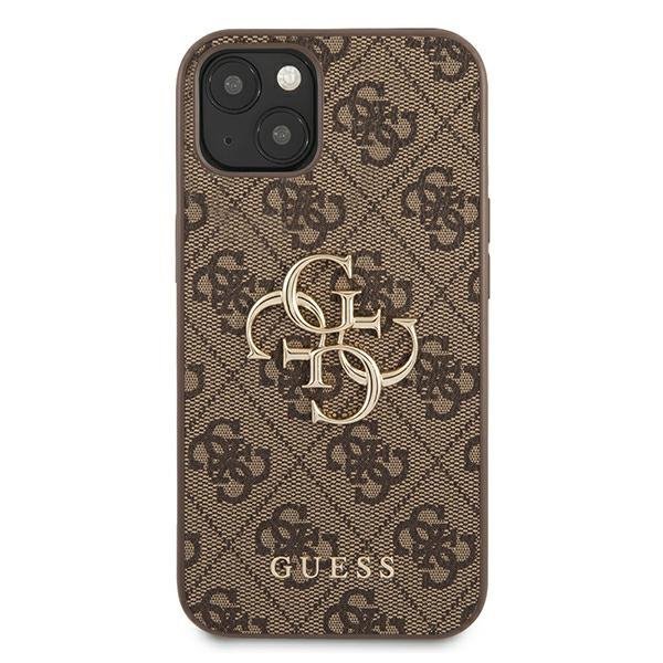 Guess GUHCP13M4GMGBR iPhone 13 / 14 / 15brązowy/brown hardcase 4G Big Metal Logo