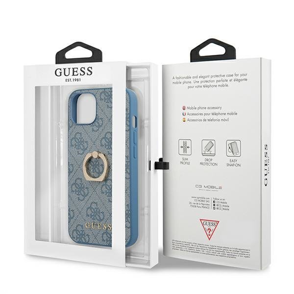 Guess GUHCP13S4GMRBL iPhone 13 mini 5,4&quot; niebieski/blue hardcase 4G with ring stand