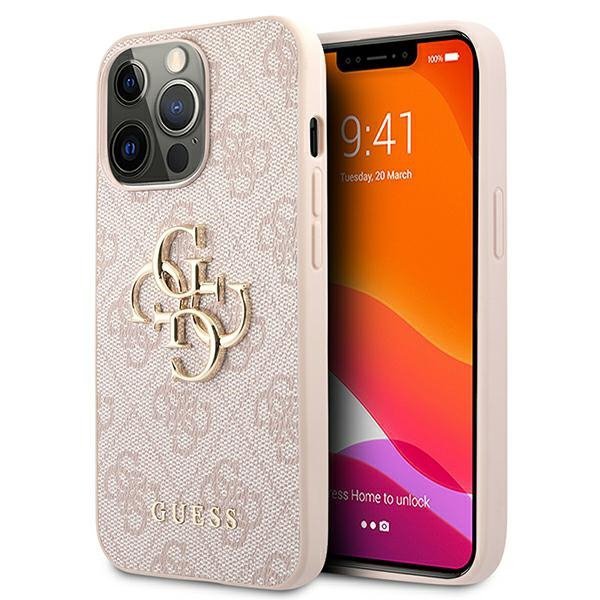 Guess GUHCP13L4GMGPI iPhone 13 Pro / 13 6,1&quot; różowy/pink hardcase 4G Big Metal Logo