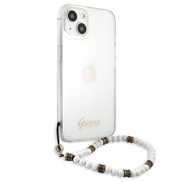 Guess GUHCP13SKPSWH iPhone 13 mini 5,4&quot; Transparent hardcase White Pearl