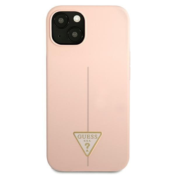 Guess GUHCP13SSLTGP iPhone 13 mini 5,4&quot; różowy/pink hardcase Silicone Triangle