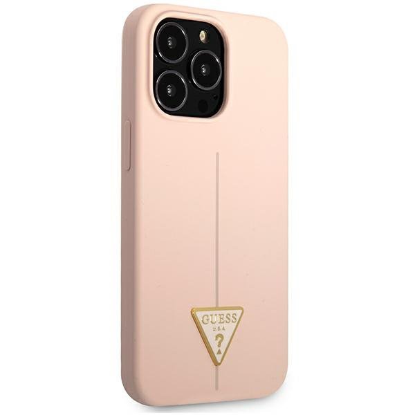 Guess GUHCP13XSLTGP iPhone 13 Pro Max 6,7&quot; różowy/pink hardcase Silicone Triangle