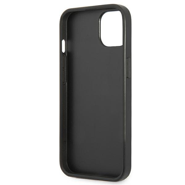 Guess GUHCP13SPSATPK iPhone 13 mini 5,4&quot;czarny/black hardcase SaffianoTriangle Logo Cardslot