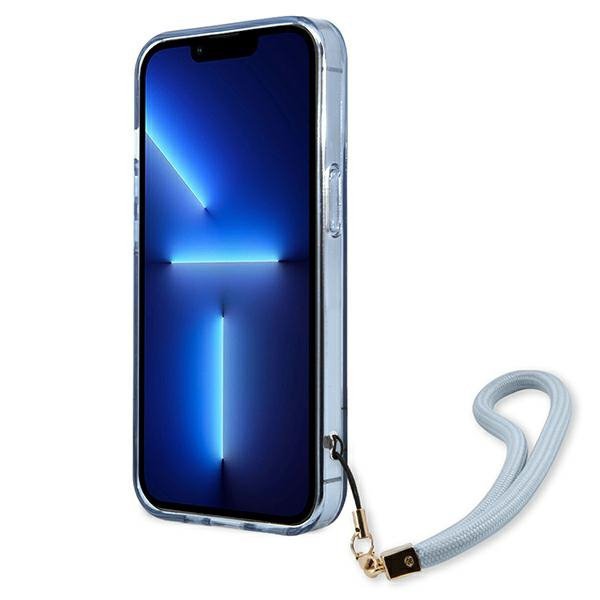 Guess GUHCP13LHTSGSB iPhone 13 Pro / 13 6,1&quot; niebieski/blue hardcase Translucent Stap