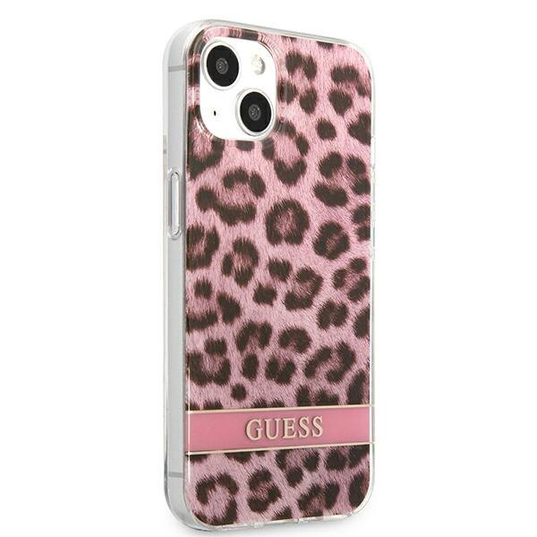 Guess GUHCP13SHSLEOP iPhone 13 mini 5,4&quot; różowy/pink hardcase Leopard